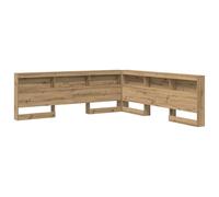 vidaXL Tête de lit en L avec Rangement en chêne, 200 x 200 cm, Plein d'étagères intégrées, Super Facile à Nettoyer, idée Minimaliste pour la Chambre, à Monter soi-même, Design Pratique et Qui économi
