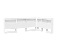 vidaXL Tête de lit en L Blanca de en Bois d'ingénierie 120 x 190 cm. C'est Un modèle autoportant Qui Offre Pas Mal d'espace de Rangement avec Ses étagères. Idéal pour Les Petits espaces, ça Fait gagn