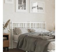vidaXL Tête de lit en métal blanc 137 cm