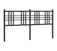 vidaXL Tête de lit en métal noir 160 cm pour lit double