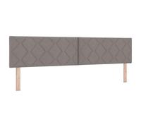 vidaXL Tête de Lit en Tissu Géométrique Taupe 200 cm Tissu, Tête de lit rectangulaire Ajustable, Moderne, Design Gain de Place stylé pour Une Chambre contemporaine.