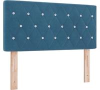 vidaXL Tête de lit en velours Argyle avec housse de tête bleu foncé 100 cm velours
