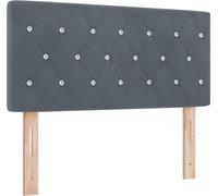 vidaXL Tête de lit en velours Argyle avec housse de tête gris foncé 100 cm velours