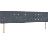 vidaXL Tête de lit en velours Argyle avec housse de tête gris foncé 200 cm velours