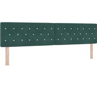 vidaXL Tête de lit en velours Argyle avec housse de tête vert foncé 200 cm velours