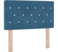 vidaXL Tête de lit en velours Argyle avec tête de lit manuelle bleu foncé 80 cm velours