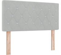 vidaXL Tête de lit en velours Argyle avec tête de lit manuelle gris clair 90 cm velours