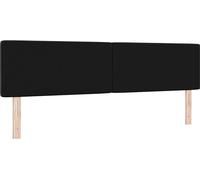 vidaXL Tête de lit en velours Argyle avec tête de lit manuelle noire 180 cm velours