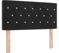 vidaXL Tête de lit en velours Argyle avec tête de lit manuelle noire 90 cm velours