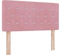 vidaXL Tête de lit en velours Argyle avec tête de lit manuelle rose 100 cm velours