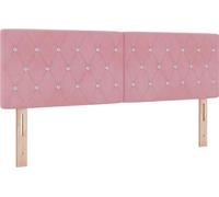 vidaXL Tête de lit en velours Argyle avec tête de lit manuelle rose 160 cm velours