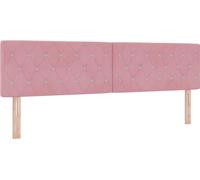 vidaXL Tête de lit en velours Argyle avec tête de lit manuelle rose 180 cm velours