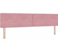 vidaXL Tête de lit en velours Argyle avec tête de lit manuelle rose 200 cm velours