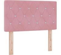 vidaXL Tête de lit en velours Argyle avec tête de lit manuelle rose 80 cm velours