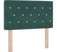 vidaXL Tête de lit en velours Argyle avec tête de lit manuelle vert foncé 80 cm velours