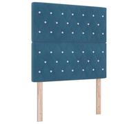 vidaXL Tête de lit en Velours Bleu foncé avec Boutons en Cristal, capitonnée, 100 cm, Hauteur réglable, Meuble Moderne pour la Chambre, décor Mural Design, Coussin Confortable et élégant