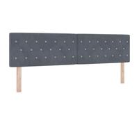 vidaXL Tête de lit en Velours Gris foncé avec Boutons en Cristal 180 cm