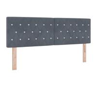 vidaXL tête de lit en Velours Gris foncé avec des Boutons en Cristal, Hauteur Ajustable, mobilier Moderne pour la Chambre, déco Murale, Design rembourré, Confort stylé