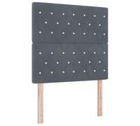 vidaXL Tête de lit en Velours Gris foncé avec des Boutons en Cristal. Hauteur Ajustable pour Un Look Moderne dans ta Chambre. Ajoute du Style et du Confort à Ton Mur.