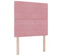 vidaXL Tête de lit en Velours Rose de avec des Boutons en Cristal, 90 cm de Large, Hauteur Ajustable. Mobilier Moderne pour Chambre, décor Mural avec Un Coussin élégant pour Le Confort.