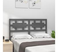 vidaXL Tête de lit Gris 125,5x4x100 cm Bois massif de pin