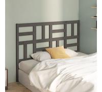 vidaXL Tête de lit Gris 126x4x104 cm Bois massif de pin