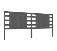 vidaXL Tête de lit Gris 166x4x100 cm Bois massif de pin Marron