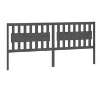 vidaXL Tête de lit Gris 205,5x4x100 cm Bois massif de pin