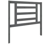 Hoofdbord 96x4x100 cm massief grenenhout grijs818802