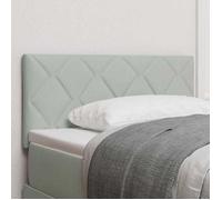 vidaXL Tête de lit Design Blocs Diamant Gris clair 100 cm Velours rectangulaire rembourré