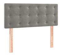 vidaXL Tête de Lit Meuble de Chambre à Coucher Accessoire de Lit Simple Tête de Cadre de Lit Intérieur Gris Clair 100x5x78/88 cm Velours Gris clair