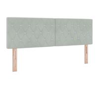 vidaXL Tête de lit Gris Clair 144 cm Velours, Têtière en Velours Moderne, Durable, réglable, pièce rembourrée, décor de Luxe, Design Pratique