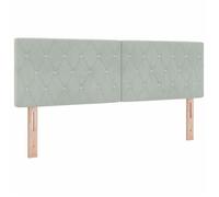 vidaXL Tête de lit Gris clair 160 cm Velours 42007093