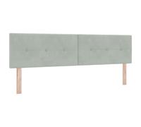 vidaXL Tête de lit capitonnée 180 cm Velours gris clair, montage mural, réglable, design moderne