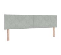 vidaXL Tête de lit Gris Clair 180 cm Velours | Un look stylé qui donne du peps à ta chambre, Ajuste la hauteur de la tête de lit comme tu veux pour plus de confort,