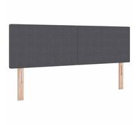 vidaXL Tête de lit 144 cm Gris foncé velours côtelé capitonnée réglable en hauteur