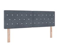 vidaXL Tête de lit rectangulaire 160 cm Gris foncé Simili cuir moderne rembourrée