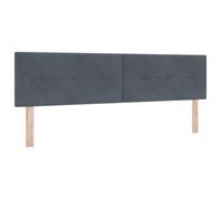 vidaXL Tête de lit Gris foncé 180 cm Velours, Décor Moderne Chambre, tête de lit en Velours stylée, Design Minimaliste, Panneau rembourré résistant