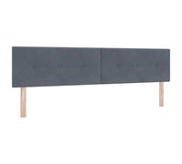 vidaXL Tête de lit Gris foncé 200 cm Velours, Décor Moderne Chambre, tête de lit en Velours stylée, Design Minimaliste, Panneau rembourré résistant
