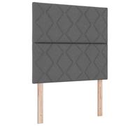 vidaXL Tête de lit Gris foncé 90 cm tissu | Motif moderne de blocs en diamant, Vient avec tous les accessoires tu auras juste besoin d'un pote et d'un tournevis,