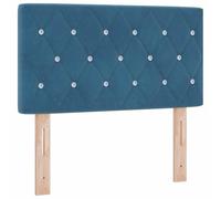 vidaXL Tête de Lit LED Argyle Bleu foncé 80 cm Velours, Tête de lit en Velours Chic, Moderne et Ajustable, Design Mural Durable pour Une Chambre Tendance, Gain de Place