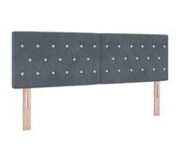 vidaXL Tête de Lit LED Capitonnée avec Cristaux Gris Foncé 72 cm Velours