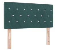 vidaXL Tête de Lit LED Argyle Vert foncé 100 cm Velours, Tête de lit en Velours Chic, Moderne et Ajustable, Design Mural Durable pour Une Chambre Tendance, Gain de Place