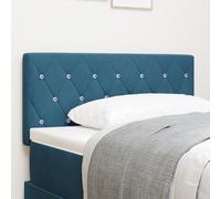 vidaXL Tête de Lit LED Argyle Bleu foncé 100 cm Velours, Tête de lit en Velours Chic, Moderne et Ajustable, Design Mural Durable pour Une Chambre Tendance, Gain de Place