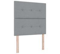 vidaXL Tête de Lit LED avec des lumières à LED Gris Clair 100 cm Tissu, Chambre Moderne rectangulaire, tête de lit rembourrée, éclairage Ajustable, Meubles stylés et durables