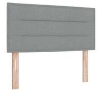vidaXL Tête de lit LED Design Lignes Gris Clair 100 cm Tissu | Éclairage Moderne Mural Parfait pour Les Chambres, rembourré texturé, Ajustable, Chic, Cozy