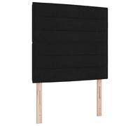 vidaXL Tête de lit LED avec des lumières à LED Noir 100 cm Tissu, Têtière Moderne, rectangulaire en Tissu, Ajustable en Hauteur, Chic, Murale, Gain de Place pour la Chambre