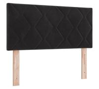 vidaXL Têtière LED en Velours Noir, Design Blocs Diamant de 90 cm. Mural et Moderne, avec éclairage Ajustable et Tissu Doux. Un Beau mobilier de Chambre!