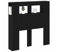 Headboard De Rangement Vidaxl Avec Lumières Led Chêne Noir 100x18,5x103,5 Cm