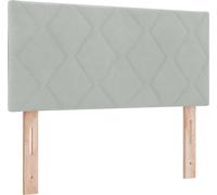 vidaXL Tête de lit LED avec lampes à bandes LED gris clair 90 cm velours